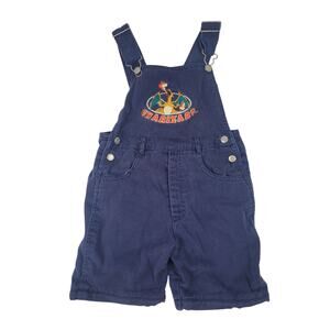 Vintage 1990s Pokemon Charizard Boy's Blue Overalls Sz 6